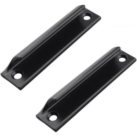 Stück Türgriffe Aus Aluminiumlegierung, Innentürgriffe, Balkontürgriffe, Außentürgriffe, Für Fenster, Möbelbeschläge Mit 4 Schrauben (schwarz)