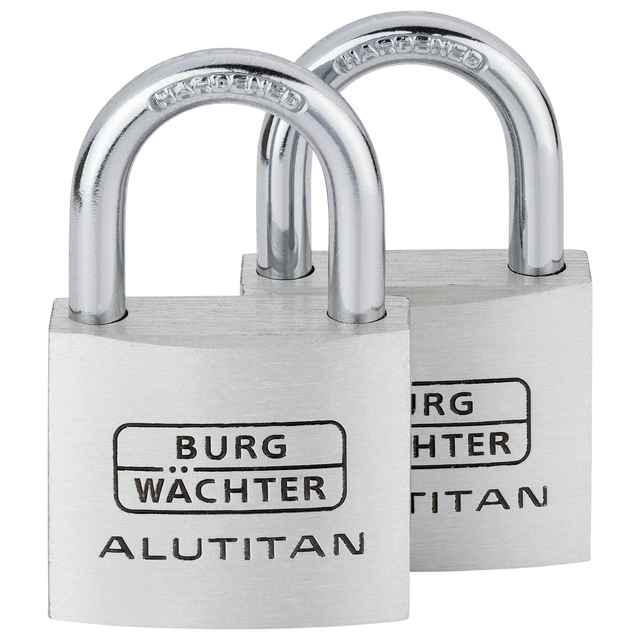 Burg Wächter Zylinder-Vorhangschloss Alutitan Set DUO 770 40 SB