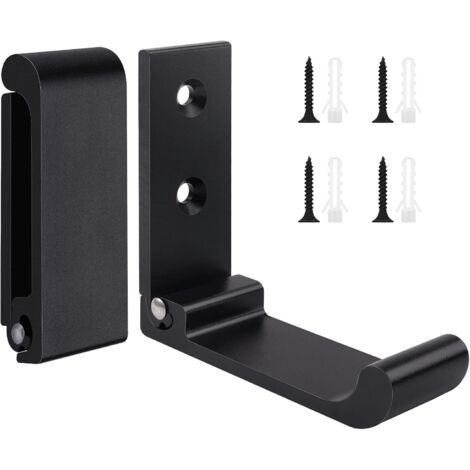 Set Mit 2 Klapphaken – 90°-klapphaken Für Die Wand – Aluminium – Tragkraft 15 Kg – Schwarz – Für Küche, Bad, Wand