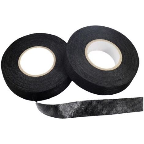 2 Rollen Kabelbaumklebeband, Textil-kabelbaumklebeband, Kfz-textilklebeband 9 Mm X 15 M, Schwarz