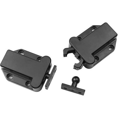 2 Stück Touch-release-verschlüsse, Push-open-verschlüsse Für Türen, Schränke Und Schubladen, Schwarz (6923 Mm)