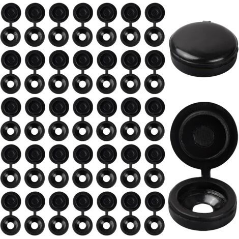 100er-packung Klappschraubenkappen, Kunststoff-schraubenabdeckungen, Korrosionsbeständige, Wasserdichte Schraubenstopfen, Klappschraubenabdeckungen, Schwarze Schraubenabdeckungen Für Möbel, Schränke U