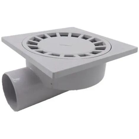 200 Mm X 200 Mm, 75 Mm Abfluss, Badezimmer-bodenablauf, Nasszelle, Dusche, Kunststoff, Pvc, Weiß