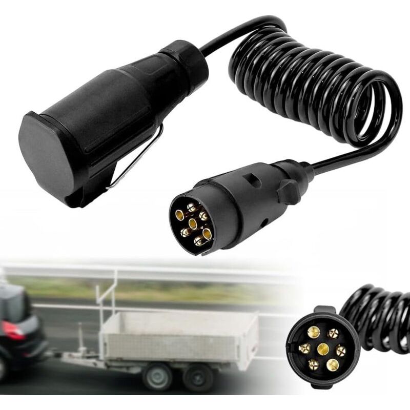 M Langes Anhängerverlängerungskabel – 7-poliges Wasserdichtes 12-v-kabel – Adapterkabel Für Anhänger, Wohnwagen, Lkw, Traktoren