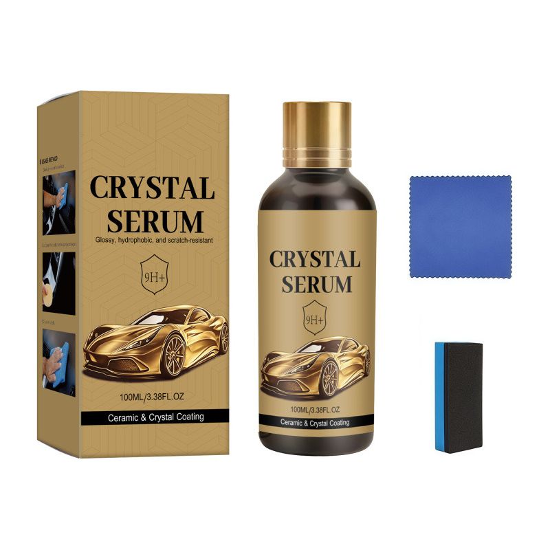 Ptz Crystal Serum 100ml Keramikversiegelungsset Für Autos: Aufhellung Und Reinigung + Tuch + Schwamm