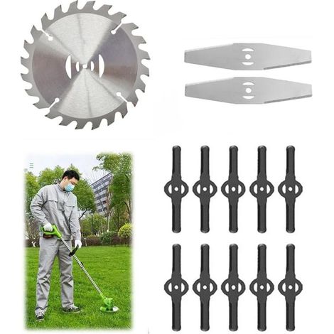 Set Mit 14 Edelstahlklingen Für Rasentrimmer – Scharfe Kanten Für Effizientes Schneiden – Zubehör Für Akku-freischneider
