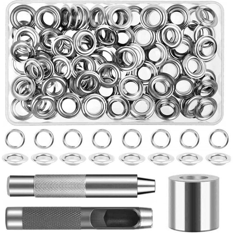 Ösen-set Mit 120 Teilen Für Planen. 12 Mm Innendurchmesser. Ösen-set Inklusive 3-teiligem Werkzeugset. Ösen-sets Für Planen, Schuhe, Kleidung Und Hüte.