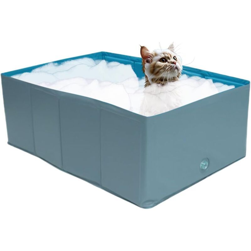 Faltbarer Hundepool. Badewanne Für Den Außenbereich.