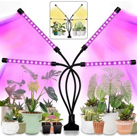 Lampe Pour Plantes D'Intérieur, Spectre Complet Et À Intensité Variable, 80 Led Avec 4 Bras, Minuterie 3/9/12 Heures, 3 Réglages D'Éclairage-aquaforge