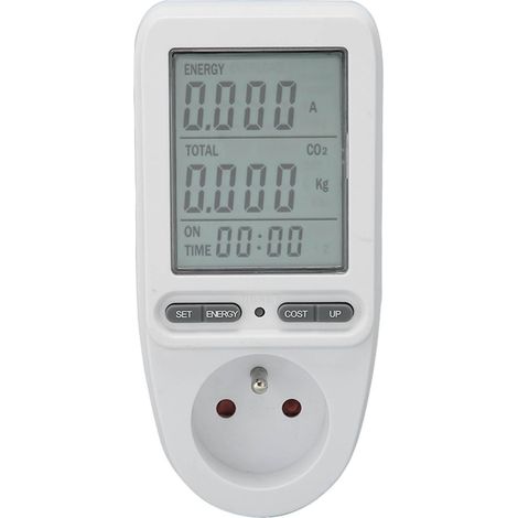 Compteur De Consommation Électrique Avec Protection Contre Les Surcharges, 4 Boutons, Batterie Rechargeable 3,6 V, Prise Domestique Fr 230 V-aquaforge