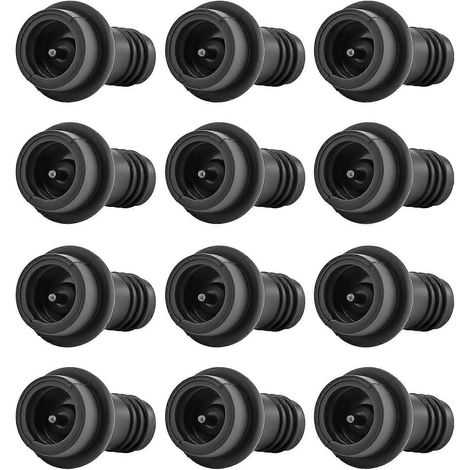 Lot De 12 Bouchons De Pompe Noirs Vides, Bouchons Pour Bouteilles De Vin, Préservent La Fraîcheur Du Vinxx-aquaforge