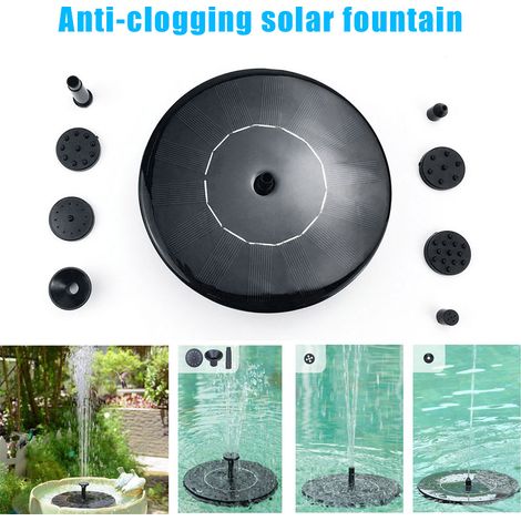 Pompe À Eau Solaire Amovible Pour Fontaine, Bassin, Jardin Et Décoration Extérieure
