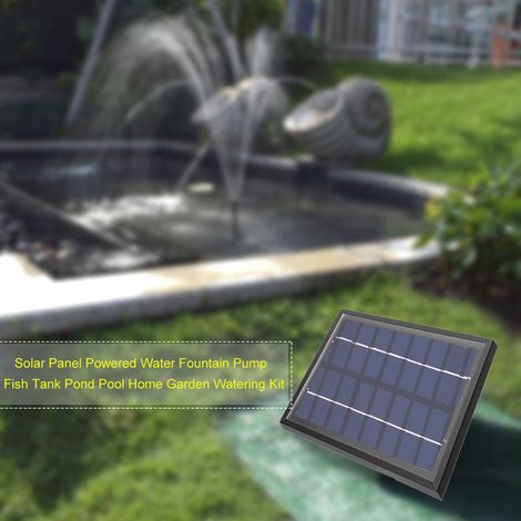 Kit D'Irrigation Pour Fontaine À Eau Alimenté Par Panneau Solaire, Aquarium, Bassin, Piscine Et Jardin.