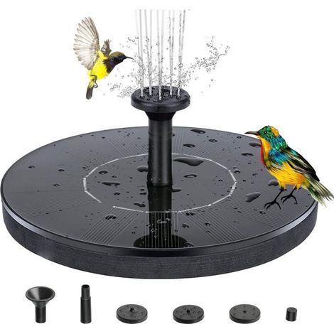 Fontaine Solaire Améliorée, 16 Cm, Pompe À Eau Solaire Flottante Pour Bassin, Fontaine, Abreuvoir À Oiseaux, Aquarium, Avec 6 Effets.