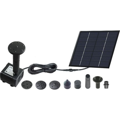 Pompe À Eau Solaire, Kit De Panneau D'Alimentation Solaire Pour Pompe À Eau, Bassin, Fontaine Ou Étang De Jardin