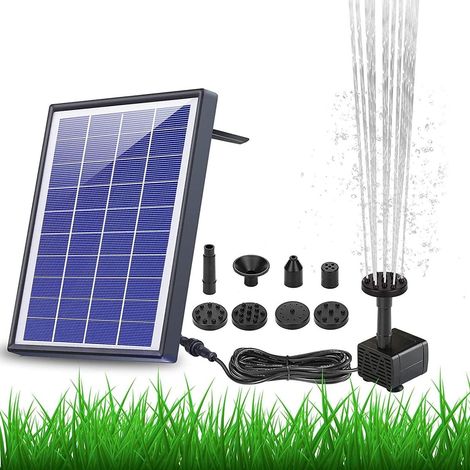 Pompe Solaire Pour Fontaine De 6,5 W, Batterie Intégrée De 1500 Mah, Solaire
