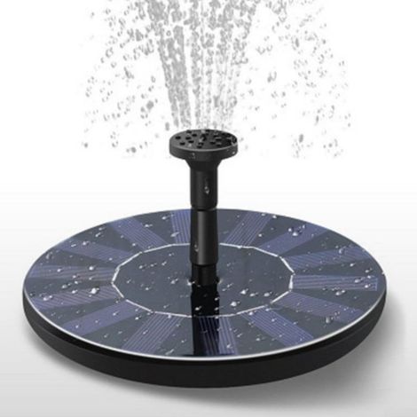 Pompe À Eau Flottante Solaire 7 W / 1,5 W Pour Bain D'Oiseaux, Aquarium Et Piscine. Panneau De 130 Mm. Débit Max. : 150 L/h. Hauteur : 50 Cm.