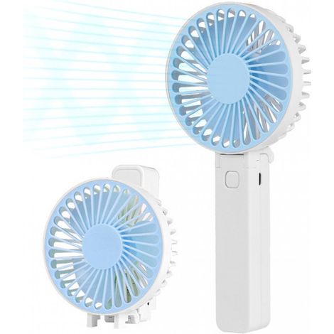 Ventilateur Portable Ing - Mini Ventilateur - Rechargeable - Trois Modes - Petit Ventilateur Portable Avec Port Usb (bleu)-aquaforge
