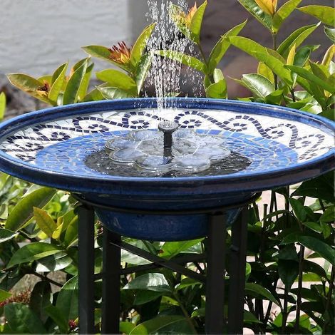 Nouvelle Fontaine Solaire, 1,5 W, Idéale Pour Les Bains D'Oiseaux Et La Décoration De Jardin. Compatible Avec Les Mini-bassins Extérieurs.