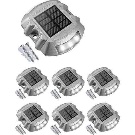 Lampe Solaire De Terrasse, Allée, Quai, Éclairage Led Sans Fil, Étanche Ip67, Balise Extérieure Pour Allée, Trottoir, Jardin, Cour, Lumière Blanche-aquaforge