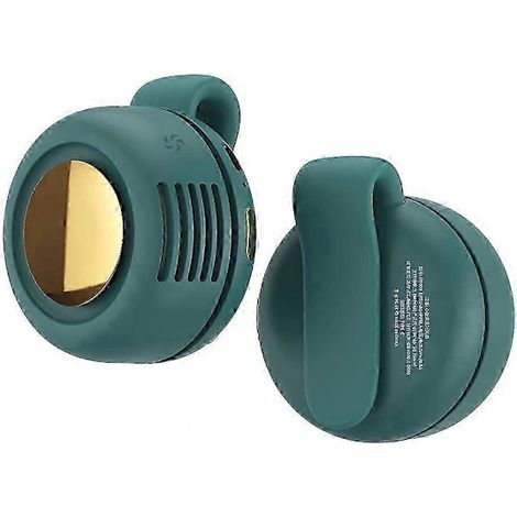 Ventilateur Portable À Pince Rechargeable Usb, Mini Ventilateur À Pince Pour Le Cou Et La Taille, Ventilateur De Refroidissement Réglable Vert-aquaforge