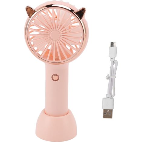 Ventilateur Portable Avec Oreilles De Chat, 3 Vitesses, Chargement Usb, Mini Ventilateur Portable-aquaforge