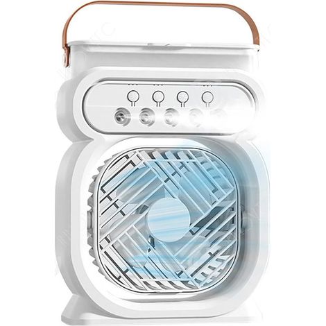 Ventilateur Brumisateur Avec Veilleuse 7 Couleurs, 3 Vitesses De Ventilation Et Minuterie, Climatiseur Silencieux Pour La Maison Et Le Bureau.-aquaforge
