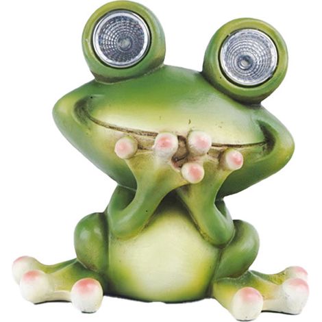Lampe De Jardin Led Extérieure En Forme De Grenouille Mignonne À Énergie Solaire - Fo-aquaforge