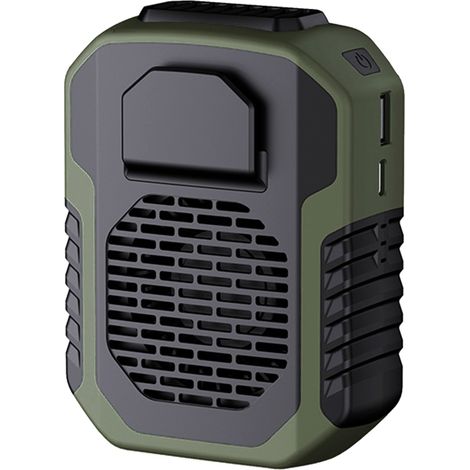 Ventilateur Portable Mini Personnel De 6000 Mah Pour La Taille, 3 Vitesses, Idéal Pour Le Bureau, Les Voyages Et Les Activités De Plein Air. Batterie Externe À Suspendre À La Taille Ou Au Cou.-aquafor