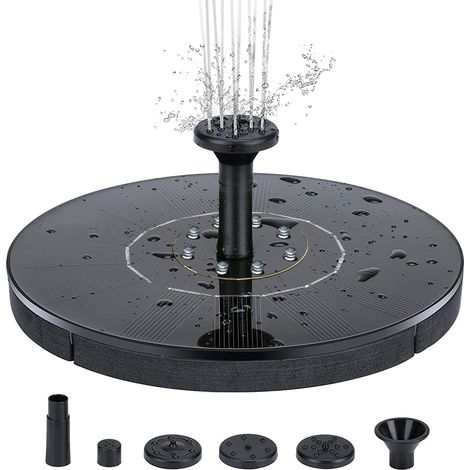 Mini Fontaine Solaire Flottante Pour Piscine, Cascade, Éclairage Décoratif Pour Jardin Aquatique, 1 Pièce (18 Cm, Lumière Colorée)