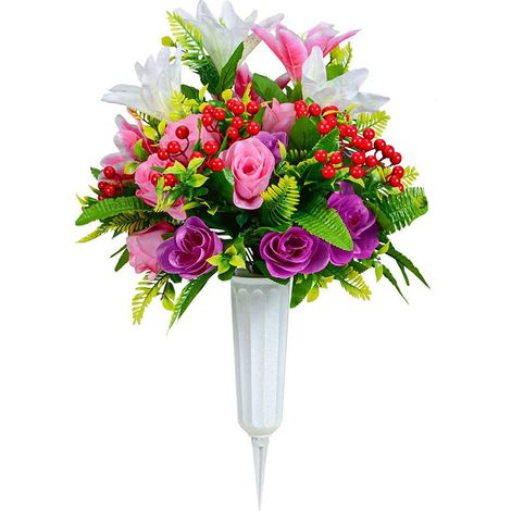 Fleurs Artificielles, Bouquets Funéraires Artificiels Pour Cimetières-aquaforge