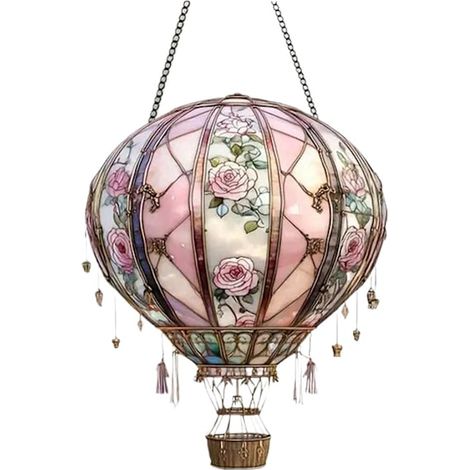 Lampe De Jardin En Forme De Montgolfière À Énergie Solaire Avec Effet Flamme, Lampe Solaire Suspendue En Acrylique G 1 Pc-fa--aquaforge