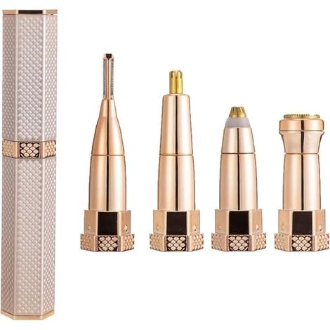 Épilateur Visage 4 En 1 – Épilateur Et Tondeuse Rechargeables, Indolores, Pour Le Visage, Les Sourcils Et Le Maillot.-aquaforge