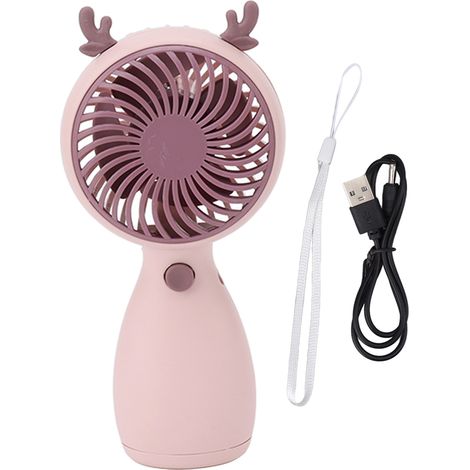 Mini Ventilateur Portable Rose 3,7 V 250 Mah, Silencieux, Pour Enfants, Femmes Et Hommes.-aquaforge