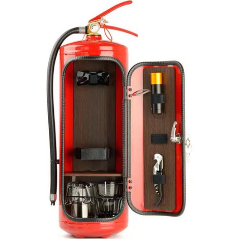 Minibar, Système De Rangement De Vin En Forme De Minibar Original, Minibar Recyclé, Garage Aménagé, Insolite Pour Les Amateurs De Whisky, Pompier-aquaforge