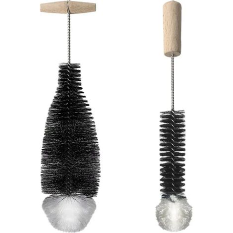 Lot De 2 Goupillons Noirs Pour Bouteilles Sodastream : Brosse Longue Et Fine Pour Le Nettoyage Des Bouteilles Dimensions : 33 × 23,5 × 9 Cm / 33 × 13 × 3 Cm-aquaforge