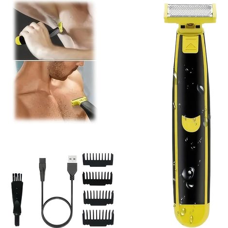 Épilateur Pour Homme, Rasage Intime, Tondeuse À Poils, Épilateur Électrique, Épilateur Pour Femme, Noir Et Jaune, Abs-aquaforge