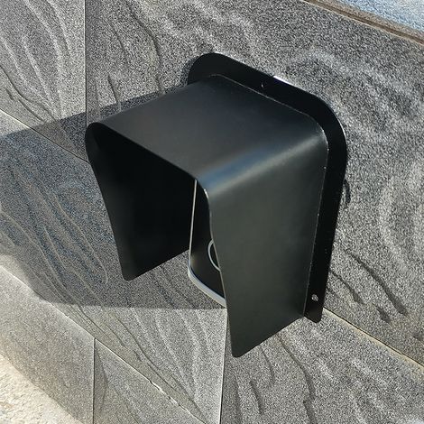 Noir - Couvercle Anti-pluie Extérieur, Acier Inoxydable Durable, Convient Pour Prise Extérieure, Sonnette, Sans Fil Extérieur (1 Pièce)-aquaforge