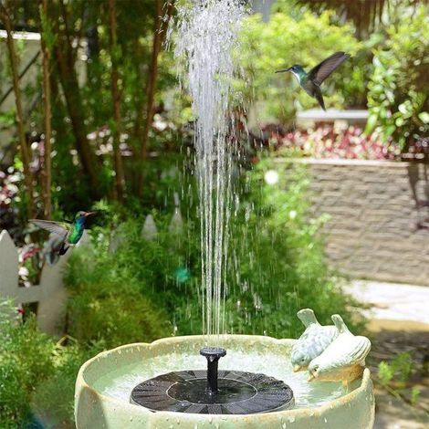Fontaine À Eau Solaire - Pompe À Eau Solaire - 16 Cm Noir