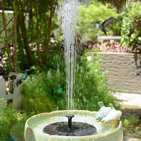 Fontaine À Eau Solaire - Pompe À Eau Solaire - 16 Cm, Noire