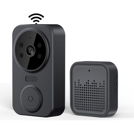 Sonnette Connectée, Sonnette Vidéo Sans Fil Avec Vision Nocturne Hd, Sonnette De Sécurité Wi-fi, Version À Piles-aquaforge