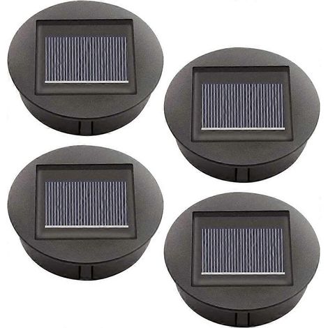 Lot De 4 Lampes Solaires De Remplacement Avec Ampoules Led, Remplacement Pour Lampes Solaires De Toit, Panneau Solaire Led-aquaforge