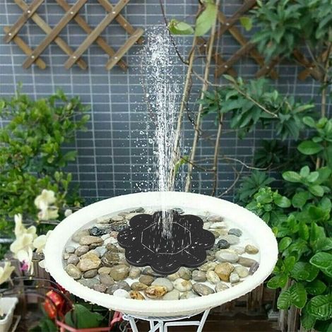 Fontaine Solaire Neuve 1,5 W Pour Bain D'Oiseaux, Décoration De Jardin, Fontaine Solaire Pour Mini-bassin Extérieur