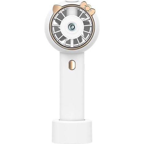 Mini Ventilateur Brumisateur Portable Rechargeable Par Usb Avec Remplissage D'Eau Et 3 Vitesses (série Chat, Blanc)-aquaforge