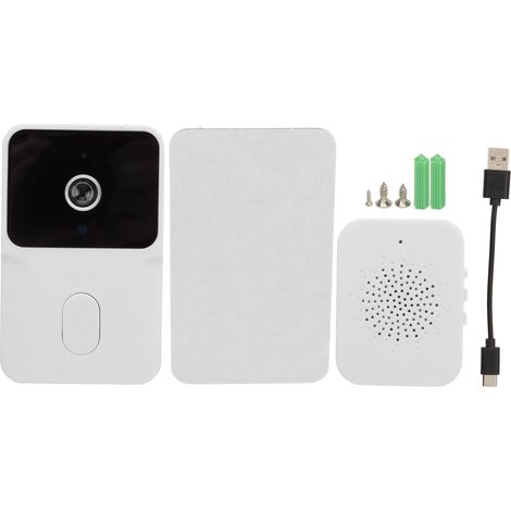 Sonnette Vidéo Sans Fil Wifi Hd Avec Vision Nocturne Et Alimentation Par Batterie Pour Tuya White-aquaforge
