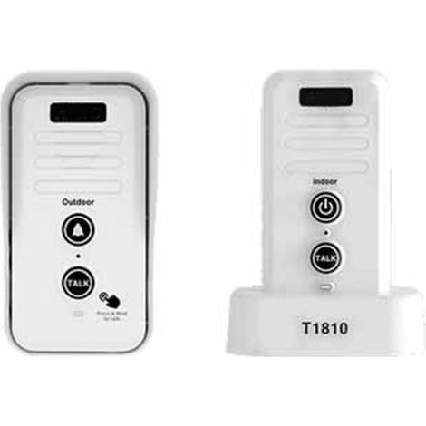 Sonnette Interphone Sans Fil, Portée De 1500 M, Étanche Et Rechargeable, Prise Américaine 100-240 V-aquaforge