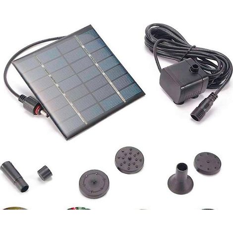 Fontaine Solaire, Pompe À Eau Solaire Sans Batterie Ni Électricité Pour La Décoration De Bassin/piscine/jardin 1111 Cm