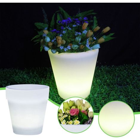 Lampes De Jardin Décoratives À Énergie Solaire Avec Pots De Fleurs, Compatibles Avec Les Lampes Solaires D'Extérieur, Pour La Décoration De Jardin-aquaforge