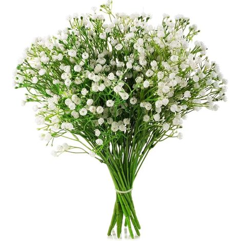 Lot De 5 Fleurs Artificielles Blanches - Faux Fleurs Artificielles En Plastique Pour-aquaforge