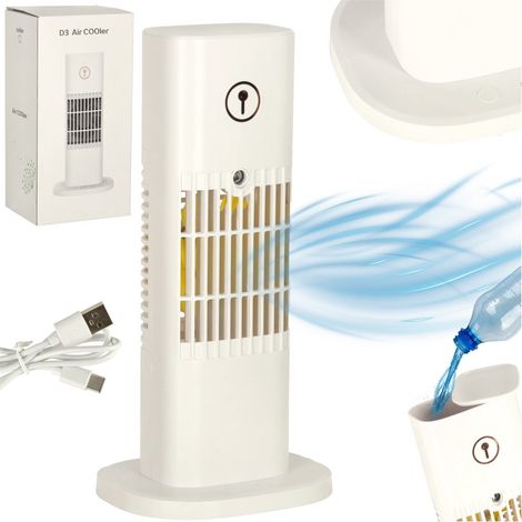 Refroidisseur D'Air Portable Usb-c Avec Humidificateur 300 Ml Blanc-aquaforge
